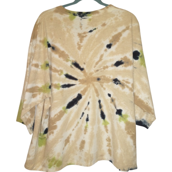 Unisex Basic Options XL Tie-dye Scoop Neck Tee Shirt - Picture 3 of 12